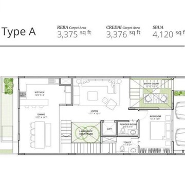 Floor Plan in 5 BHK Apartment at Assetz Earth And Essence, Hosahalli – for Rent