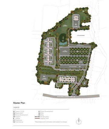 Master Plan in 2 BHK Apartment at Total Environment In That Quiet Earth, Hennur Road – for Sale