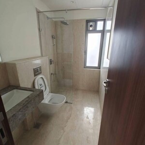 Bathroom in 3 BHK Apartment at Enpar Lotus 101 Worli Residences, Kamala Mill – for Rent