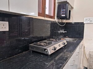 Kitchen in 1 RK Builder Floor at East Of Kailash – for Rent