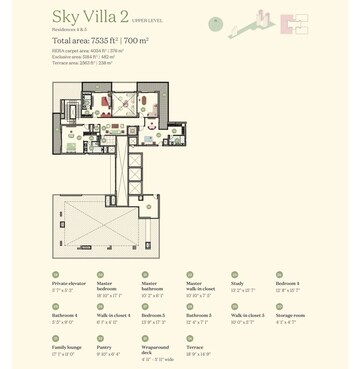Floor Plan in 5 BHK Villa at Max Estate 360, Sector 36a – for Sale