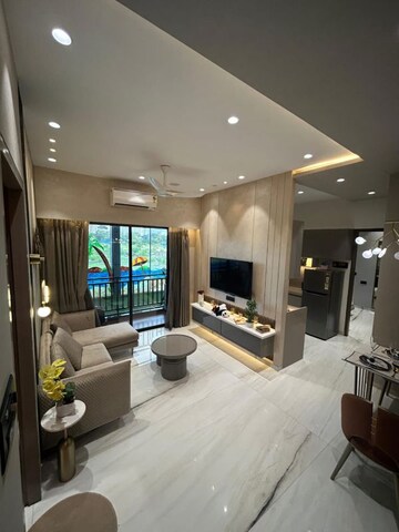 Living Room in 2 BHK Builder Floor at Delta Aveon City, Rabale – for Sale