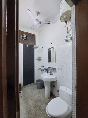 Bathroom in 1 BHK Builder Floor at Lajpat Nagar I – for Rent