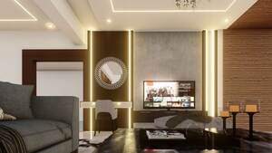 Living Room in 4 BHK Apartment at Cunningham Hallmark, Vasanth Nagar – for Sale