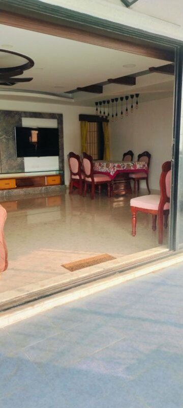 Living Room in 4 BHK Apartment at Akshar Shreeji Heights, Seawoods – for Rent