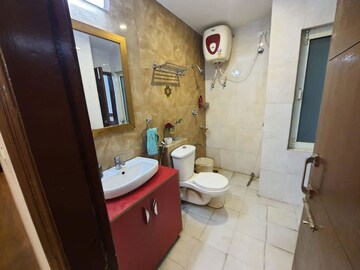 Bathroom in 3 BHK Builder Floor at Ansal API Palm Grove, KharaR-Banur Road – for Rent