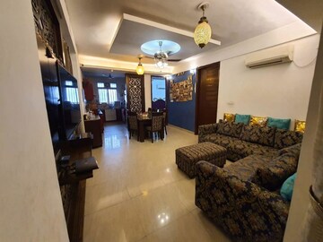 Living Room in 3 BHK Builder Floor at Ansal API Palm Grove, KharaR-Banur Road – for Rent