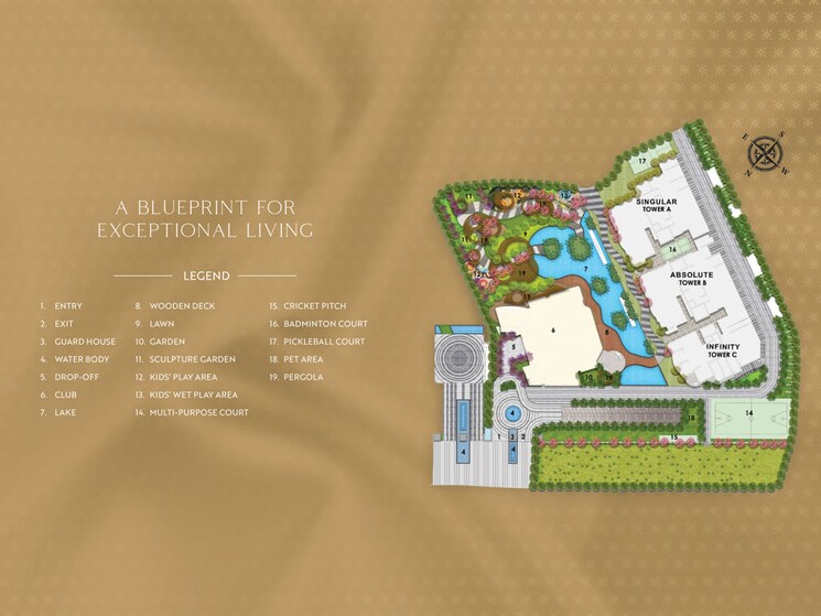 Master Plan, great-value-ekanam 3 Bedroom 3525 Sq.Ft. Apartment In Sector 107 Noida 9800905