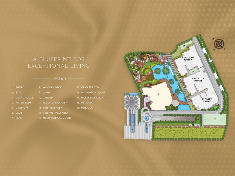 Master Plan, great-value-ekanam 4 Bedroom 5525 Sq.Ft. Apartment In Sector 107 Noida 9800923