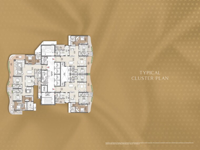 Master Plan, great-value-ekanam 4 Bedroom 5525 Sq.Ft. Apartment In Sector 107 Noida 9800923