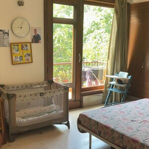 Bedroom in 4 BHK Builder Floor at Sarvodaya Enclave – for Sale