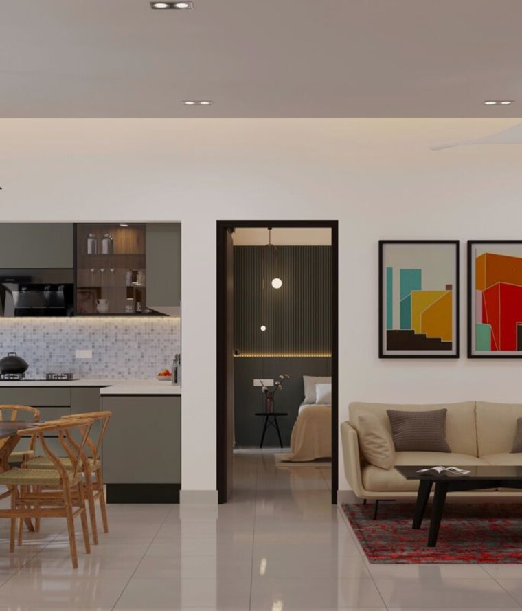 Living Room, provident-botanico 2 Bedroom 1088 Sq.Ft. Apartment In Whitefield Bangalore 9781769