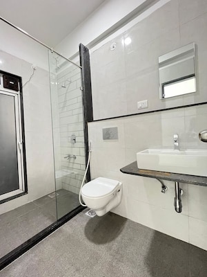 Bathroom in 3 BHK Apartment at Shreeji Atlantis, Malad West – for Rent