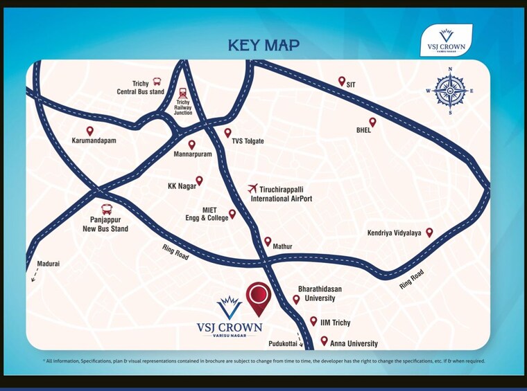 Map Location, pudukkottai nh  1800 Sq.Ft. Plot In Pudukkottai nh Trichy 9801186