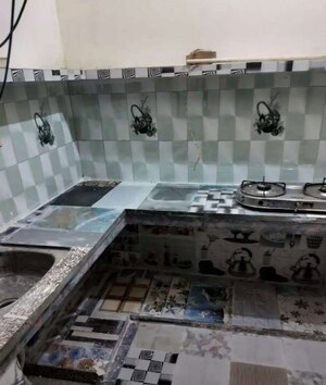 Kitchen in 1 RK Independent House at Aliganj – for Rent