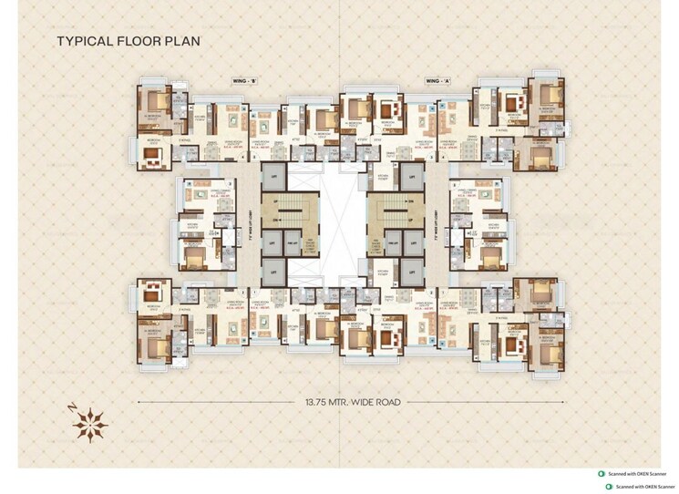 Master Plan, raj-one 1 Bedroom 436 Sq.Ft. Apartment In Kandivali West Mumbai 9789491