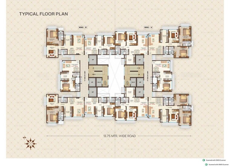 Master Plan, raj-one 1 Bedroom 436 Sq.Ft. Apartment In Kandivali West Mumbai 9789491