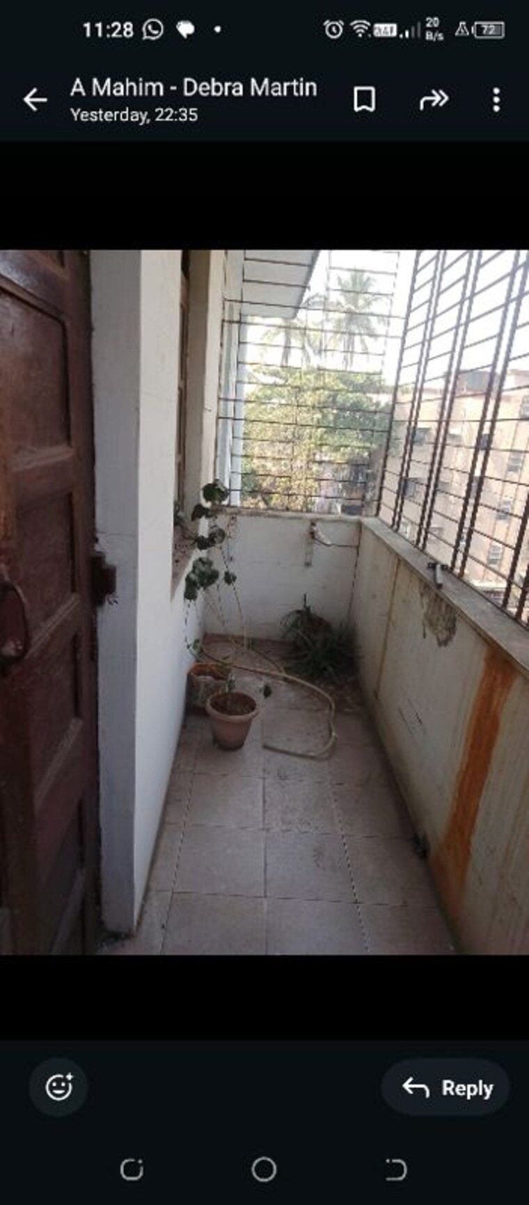 Balcony, mahim west 2 Bedroom 1000 Sq.Ft. Apartment In Mahim West Mumbai 9801315