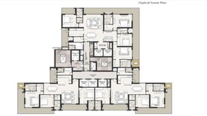 Floor Plan in 3 BHK Apartment at Landmark Skyvue, Sector 103 – for Sale