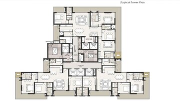 Floor Plan in 3 BHK Apartment at Landmark Skyvue, Sector 103 – for Sale