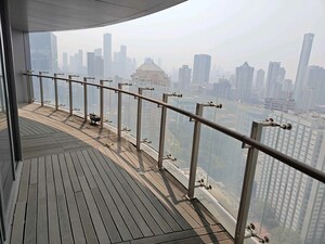 Balcony in 3 BHK Apartment at Lodha World Crest, Worli – for Rent