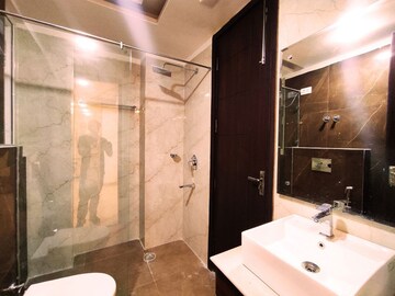 Bathroom in 3 BHK Apartment at Sushant Lok I – for Rent