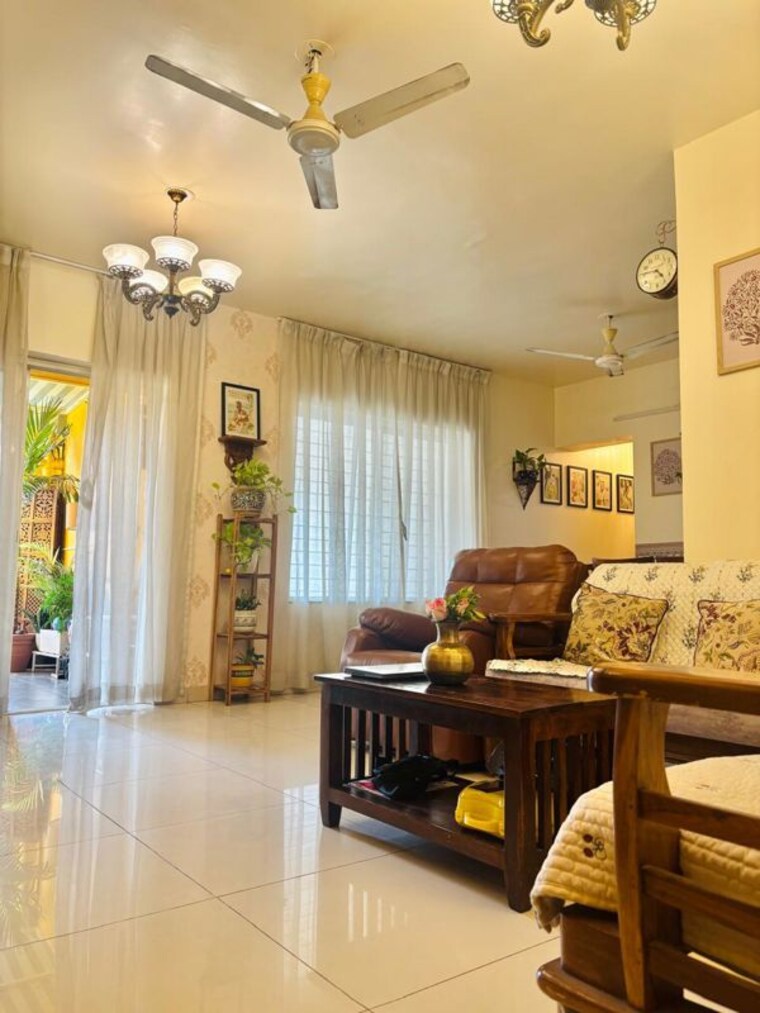 Living Room, paranjape-schemes-yuthika 2 Bedroom 1186 Sq.Ft. Apartment In Baner Pune 9802189