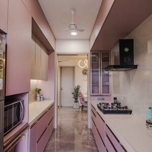 Kitchen in 3 BHK Apartment at Rustomjee Oriana, Gandhi Nagar – for Rent