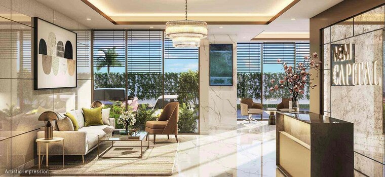 Living Room, m3m-capital 2 Bedroom 1310 Sq.Ft. Apartment In Sector 113 Gurgaon 9803214