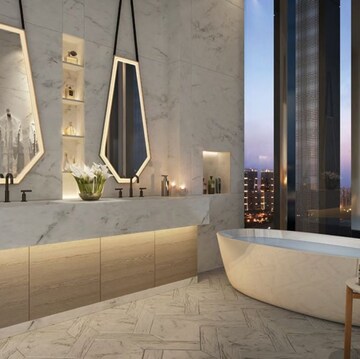 Bathroom in 4 BHK Apartment at Provenance Four Seasons Private Residences, Upper Worli – for Rent