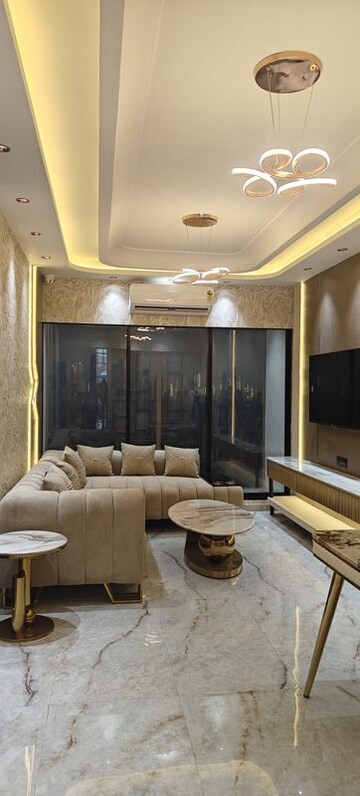 Living Room in 2 BHK Apartment at Dev Leo Tower, Oshiwara – for Rent