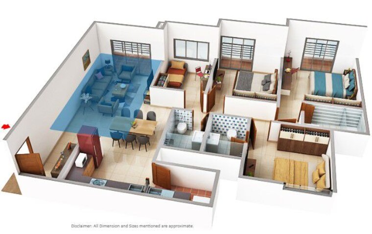Floor Plan, sumadhura-folium 3 Bedroom 1985 Sq.Ft. Apartment In Whitefield Bangalore 9589135