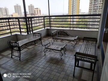 Balcony in 3 BHK Apartment at Cosmos Park, Ghodbunder Road – for Rent