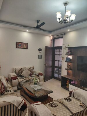 Living Room in 2 BHK Builder Floor at Shri Devaji Residency, Dhakoli – for Rent