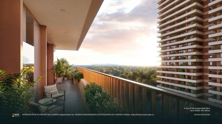 Balcony, max-estate-361 3 Bedroom 2693 Sq.Ft. Apartment In Sector 36a Gurgaon 9806846