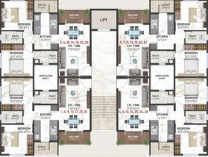 Floor Plan in 2 BHK Apartment at Someshwar Colony – for Sale