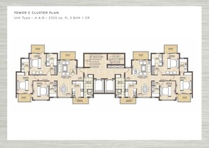Floor Plan in 2 BHK Apartment at Kashish Manor One, Sector 111 – for Sale