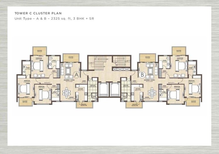 Floor Plan, kashish-manor-one 3 Bedroom 2325 Sq.Ft. Apartment In Sector 111 Gurgaon 9807121