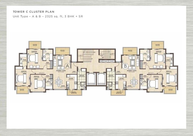 Floor Plan, kashish-manor-one 3 Bedroom 2325 Sq.Ft. Apartment In Sector 111 Gurgaon 9807121