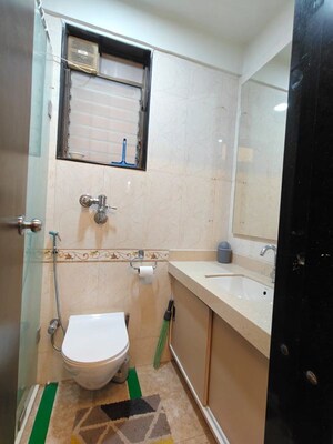 Bathroom in 2 BHK Apartment at Lake Home, Powai – for Rent