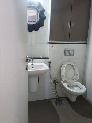 Bathroom in 2 BHK Apartment at Rustomjee Urbania Azziano, Thane West – for Rent