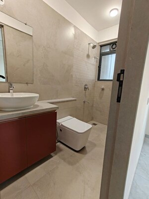 Bathroom in 3 BHK Apartment at Gurukrupa Gyanam, Powai – for Rent