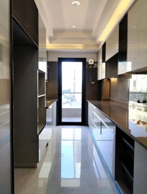 Kitchen in 1 RK Apartment at Unitech Infospace, Sector 21 – for Rent