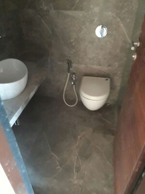 Bathroom in 1 BHK Apartment at Sethia Green View, Goregaon West – for Rent