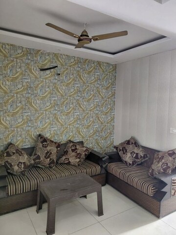 Living Room in 3 BHK Builder Floor at Motia Blue Ridge, Dhakoli – for Rent