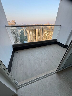 Balcony in 3 BHK Apartment at Courtyard by Narang Realty and The Wadhwa Group, Pokhran Road No Two – for Rent