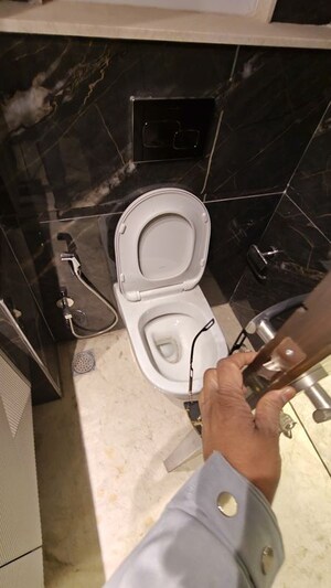 Bathroom in 3 BHK Builder Floor at Panchsheel Park – for Rent