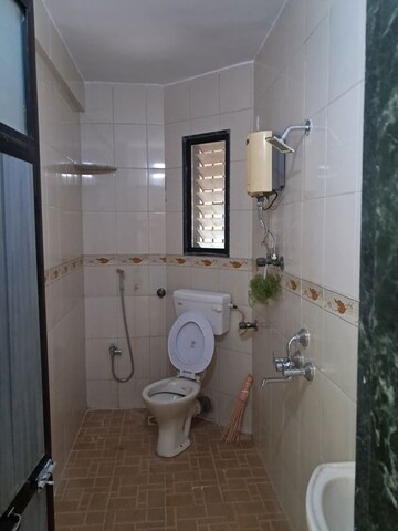 Bathroom in 2 BHK Apartment at Siddhivinayak Mandir, Vashi Sector 29 – for Rent