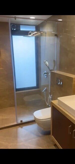 Bathroom in 3 BHK Apartment at Sagar Resham CHS, Bandra West – for Rent