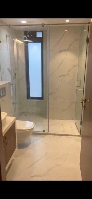 Bathroom in 3 BHK Apartment at Sagar Resham CHS, Bandra West – for Rent